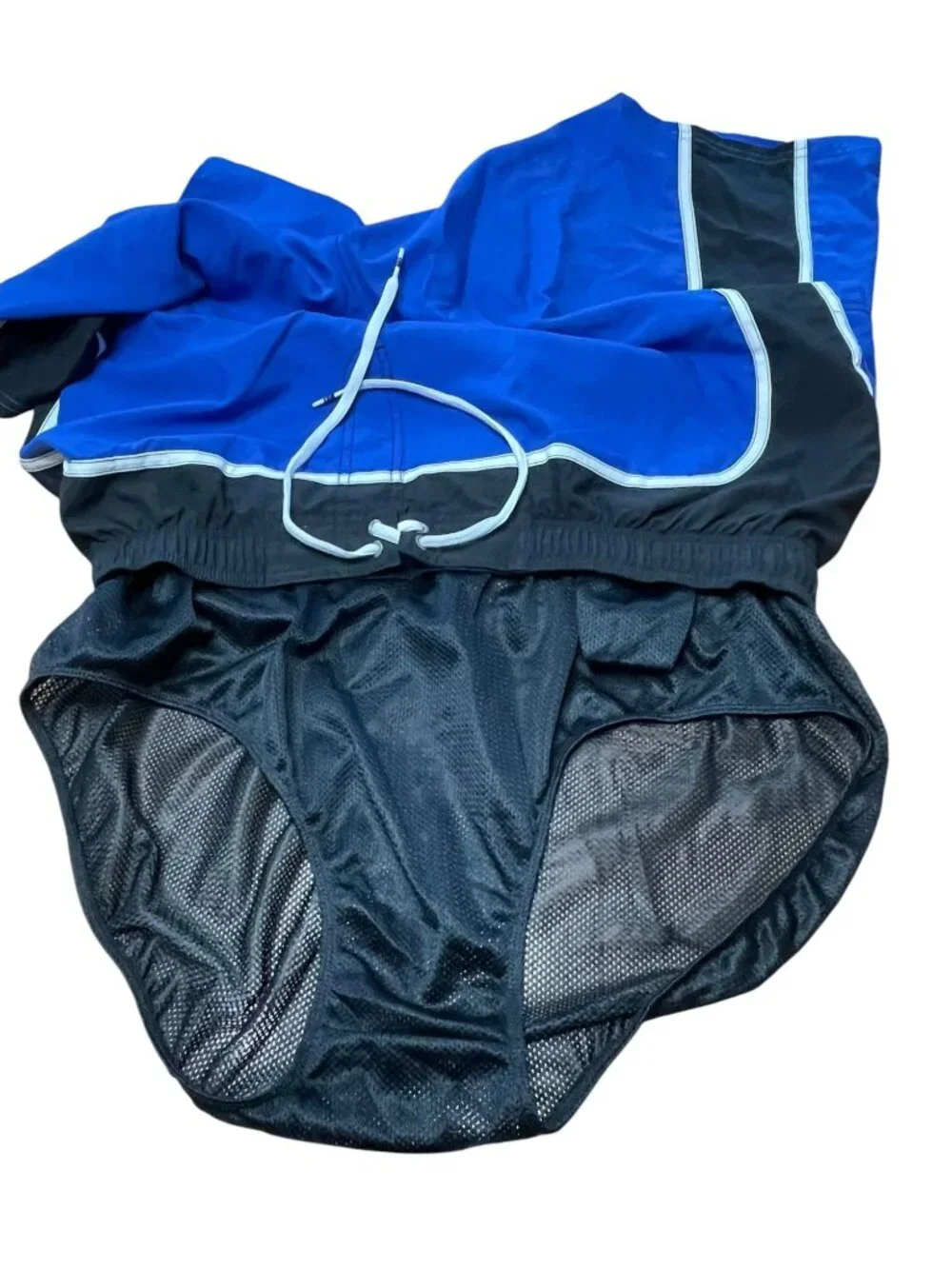 Nike Men's Blue & Black Swim Shorts W/ Inner Liner Size 36